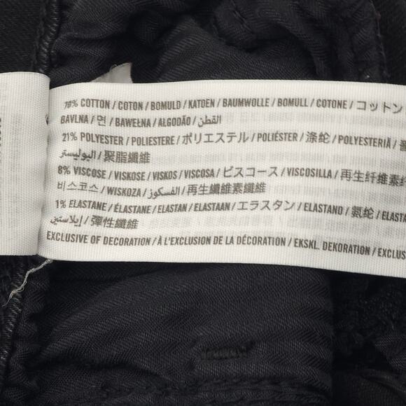 Hollister Jeans Womens 00 Short Black Super Skinny High Rise Distressed Stretch - Picture 8 of 13